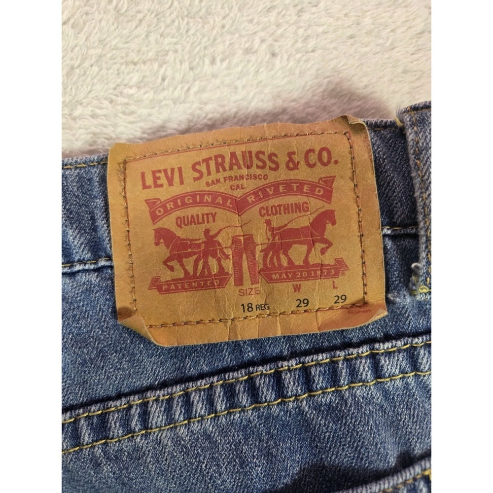 Levi's 502 Regular Taper Jeans Women's 29x29 Women 18 Medium Wash Mid Rise Denim - Picture 2 of 8